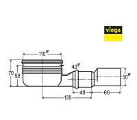 MEDIDAS SIFON CANALETA DUCHA ADVANTIX VIEGA